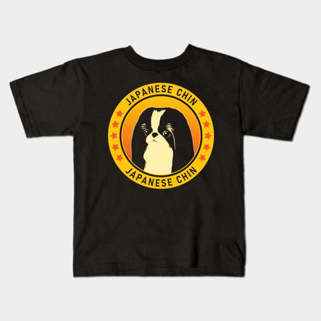 Japanese Chin Dog Portrait Kids T-Shirt by millersye